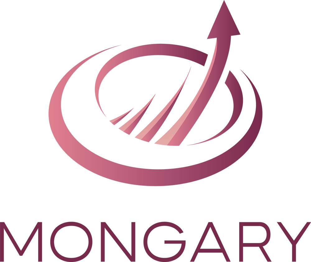 Das Logo der Mongary GmbH in lila